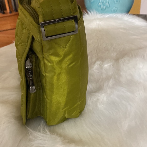 Lug,  Wings Quilted Flap Crossbody RFID Bag Travel Organizer Lime Green - Picture 4 of 16